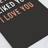 "I'm Keeping You" - Single Greeting Cards in Charcoal by Jessie Steury - Close-Up