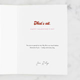 "Freaking Love" - Single Greeting Cards in Cotton Candy by Pixel and Hank - Customizable Interior Example
