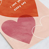 "Every Day" - Single Greeting Cards in Blush by Pixel and Hank - Close-Up