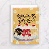 "Let's Never Split" - Single Greeting Cards in Honey by Lauren Jinhee - Front