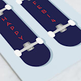 "Skateboards" - Single Greeting Cards in Navy by Sarah Cohn - Close-Up