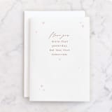"More than Yesterday" - Single Greeting Cards in Pearl by Alexandra Cohn - Front