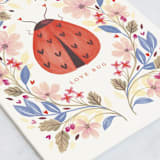 "Love Bug" - Single Greeting Cards in Saffron by Sarah Knight - Close-Up