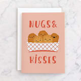 "Nugs & Kisses" - Single Greeting Cards in Poppy by Annie Holmquist - Front
