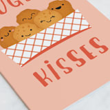 "Nugs & Kisses" - Single Greeting Cards in Poppy by Annie Holmquist - Close-Up