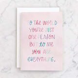 "Everything To Me" - Single Greeting Cards in Pearl by Ashley DeMeyere - Front