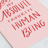 "Absolute Favorite" - Single Greeting Cards in Blush by Lauren Jinhee - Close-Up