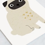 "Puggin' Love You" - Single Greeting Cards in Cream by Angela Thompson - Close-Up