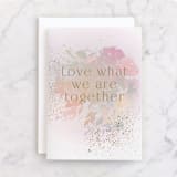 "floral" - Single Greeting Cards in Rose by Lori Wemple - Front