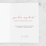 "xo heart" - Single Greeting Cards in Rose by Rebecca Durflinger - Customizable Interior Example