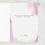 "Valentine's Day script" - Single Greeting Cards in Rose by Rebecca Durflinger - Customizable Interior Example