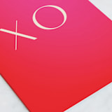 "radiant xo" - Single Greeting Cards in Crimson by Rebecca Durflinger - Close-Up