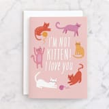 "kitten love" - Single Greeting Cards in Candy by Karidy Walker - Front