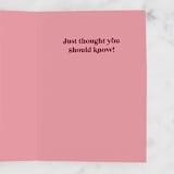 "Ridiculously Good Looking" - Single Greeting Cards in Merlot by Rachael Pietsch - Interior