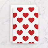 "all the heartz" - Single Greeting Cards in Powder by AK Graphics - Front