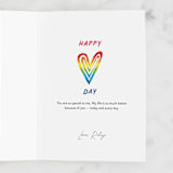 "Love is Love is Love" - Single Greeting Cards in Scarlet by Hooray Creative - Customizable Interior Example