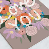 "Love you flowers" - Single Greeting Cards in Bouquet by Cass Loh - Close-Up