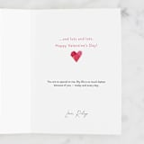 "Lots of Love" - Single Greeting Cards in Pearl by Robert and Stella - Customizable Interior Example