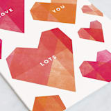 "Lots of Love" - Single Greeting Cards in Pearl by Robert and Stella - Close-Up