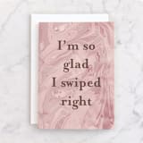 "Right" - Single Greeting Cards in Blush by Yuliya Evseeva - Front