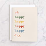 "Rain thank" - Single Greeting Cards in Coral by Amy Kross - Front