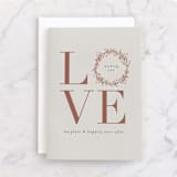 "Love and Laughter" - Single Greeting Cards in Mist by Shirley Lin Schneider - Front