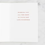"Floral Wedding" - Single Greeting Cards in Rose by Erin German - Interior