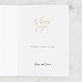 "Bride To Be" - Single Greeting Cards in Blush by Julie Murray - Customizable Interior Example