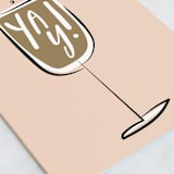 "Prosecco" - Single Greeting Cards in Blush by Chryssi Tsoupanarias - Close-Up