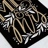 "Brand New Mr. & Mrs." - Single Greeting Cards in Ink by Alethea and Ruth - Close-Up