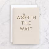 "Worth It" - Single Greeting Cards in Ivory by Carly Reed Walker - Front