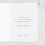 "Modern Floral" - Single Greeting Cards in Daisy by Christy Hy Lee - Customizable Interior Example
