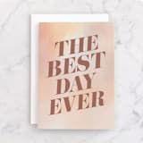 "Blush" - Single Greeting Cards in Blush by Olivia Kanaley Inman - Front