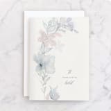 "floral bow" - Single Greeting Cards in Bluebell by Phrosné Barwood - Front