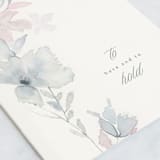 "floral bow" - Single Greeting Cards in Bluebell by Phrosné Barwood - Close-Up