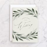 "Garden branches" - Single Greeting Cards in Sage by Stacey Meacham - Front