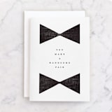 "Beau tied" - Single Greeting Cards in Tuxedo by Gwen Bedat - Front
