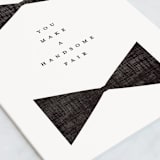 "Beau tied" - Single Greeting Cards in Tuxedo by Gwen Bedat - Close-Up