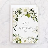 "Blossoms & Butterflies" - Single Greeting Cards in Lily by Susan Moyal - Front