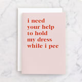 "Bridal duty" - Single Greeting Cards in Blush by Creo Study - Front