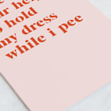 "Bridal duty" - Single Greeting Cards in Blush by Creo Study - Close-Up