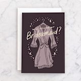 "Sparkling Bridesmaid" - Single Greeting Cards in Twilight by Rebecca Smith - Front