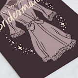"Sparkling Bridesmaid" - Single Greeting Cards in Twilight by Rebecca Smith - Close-Up