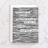 "Modern lines" - Single Greeting Cards in Ink by Kelly Watkins - Front