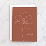 "wedding card - orange floral" - Single Greeting Cards in Clay by Nicole Ek - Front