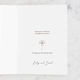 "wedding card - orange floral" - Single Greeting Cards in Clay by Nicole Ek - Customizable Interior Example