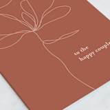 "wedding card - orange floral" - Single Greeting Cards in Clay by Nicole Ek - Close-Up