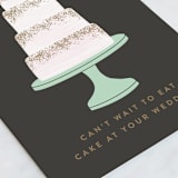 "Can't Wait For Cake" - Single Greeting Cards in Slate by Ashlee Townsend - Close-Up