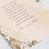 "Wedding Scripture" - Single Greeting Cards in Caramel by Amy Payne - Close-Up