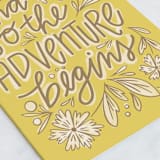 "Adventure" - Single Greeting Cards in Lemondrop by Jen Owens - Close-Up